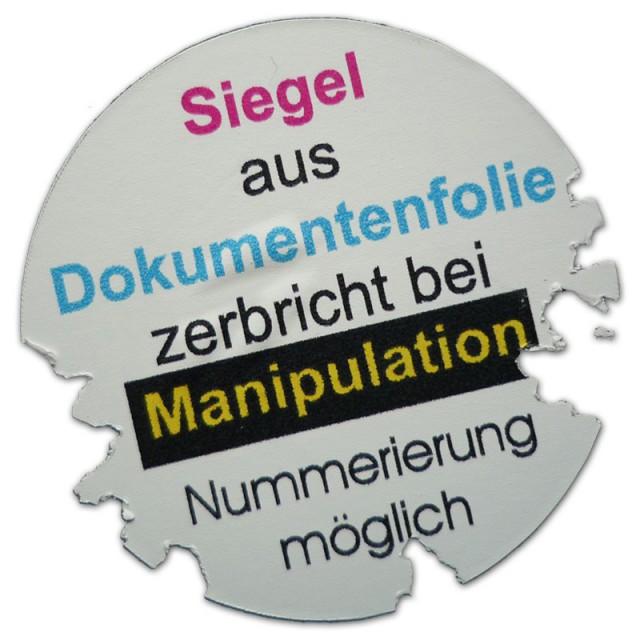 Sicherheitsaufkleber drucken