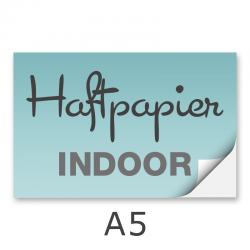 Aufkleber DIN A5 Haftpapier weiß, beschreib- und bestempelbar