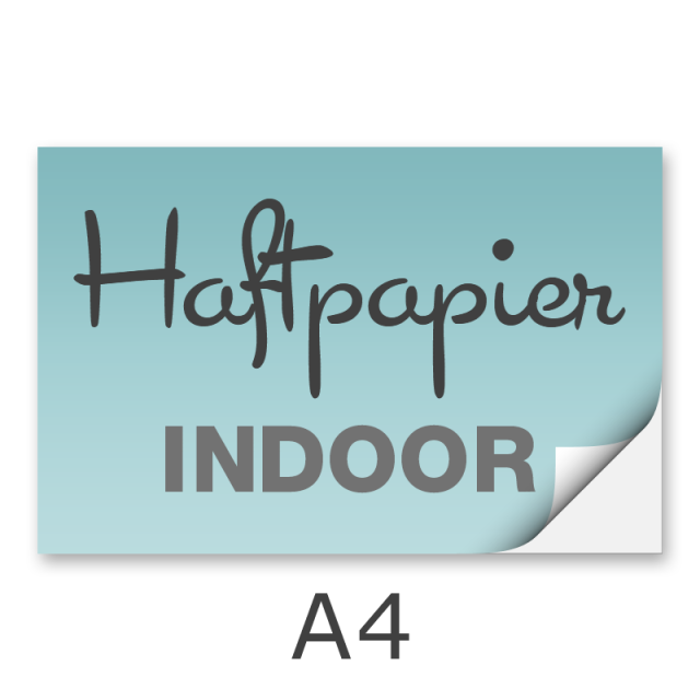 Aufkleber DIN A4 Haftpapier weiß, beschreib- und bestempelbar