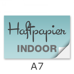 Aufkleber DIN A7 Haftpapier weiß, beschreib- und bestempelbar