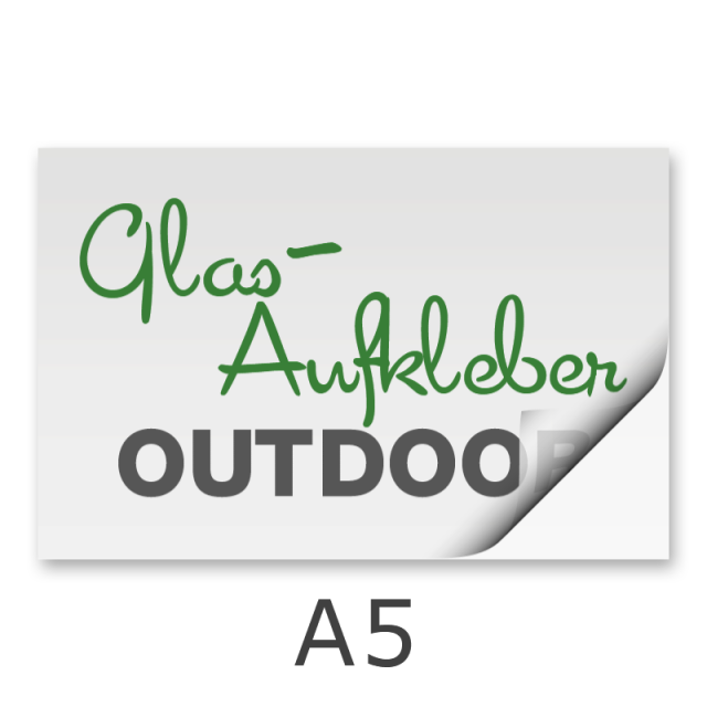Glasaufkleber DIN A5 Haftfolie transparent wasserfest