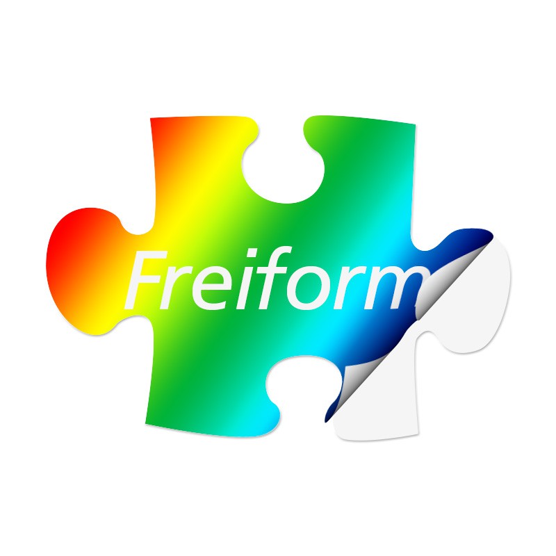 Aufkleber blickdicht Freiform