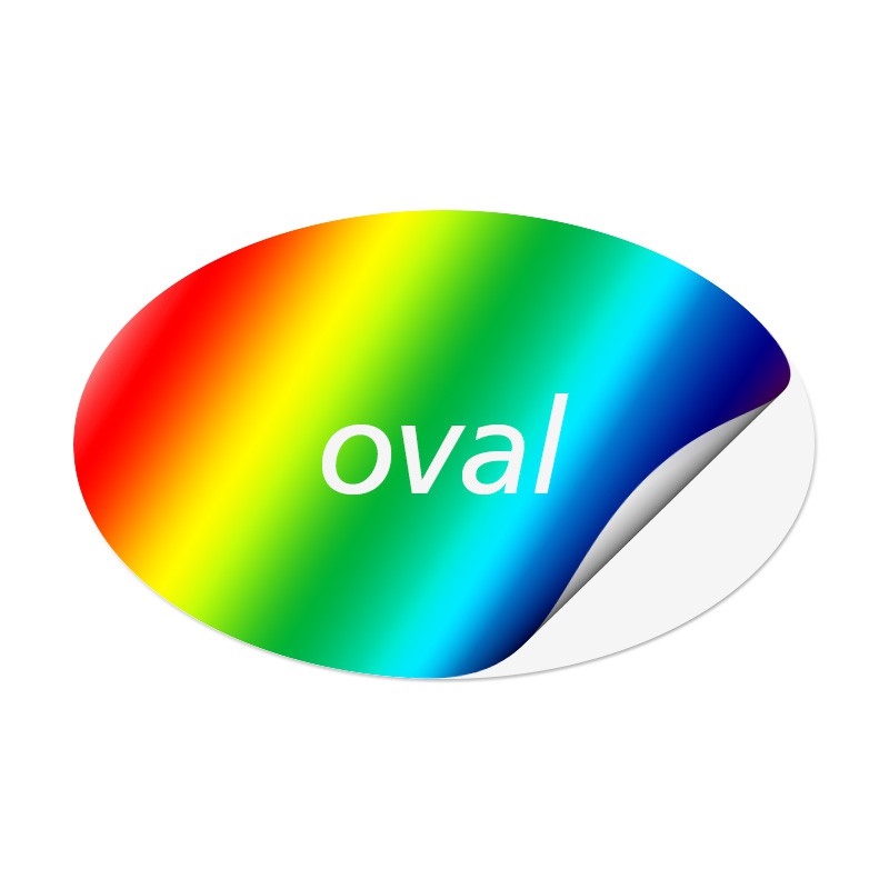 Geruchsneutrale Aufkleber oval