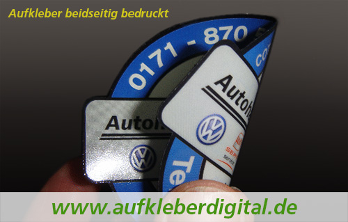 Scheibenaufkleber beidseitig